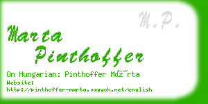 marta pinthoffer business card